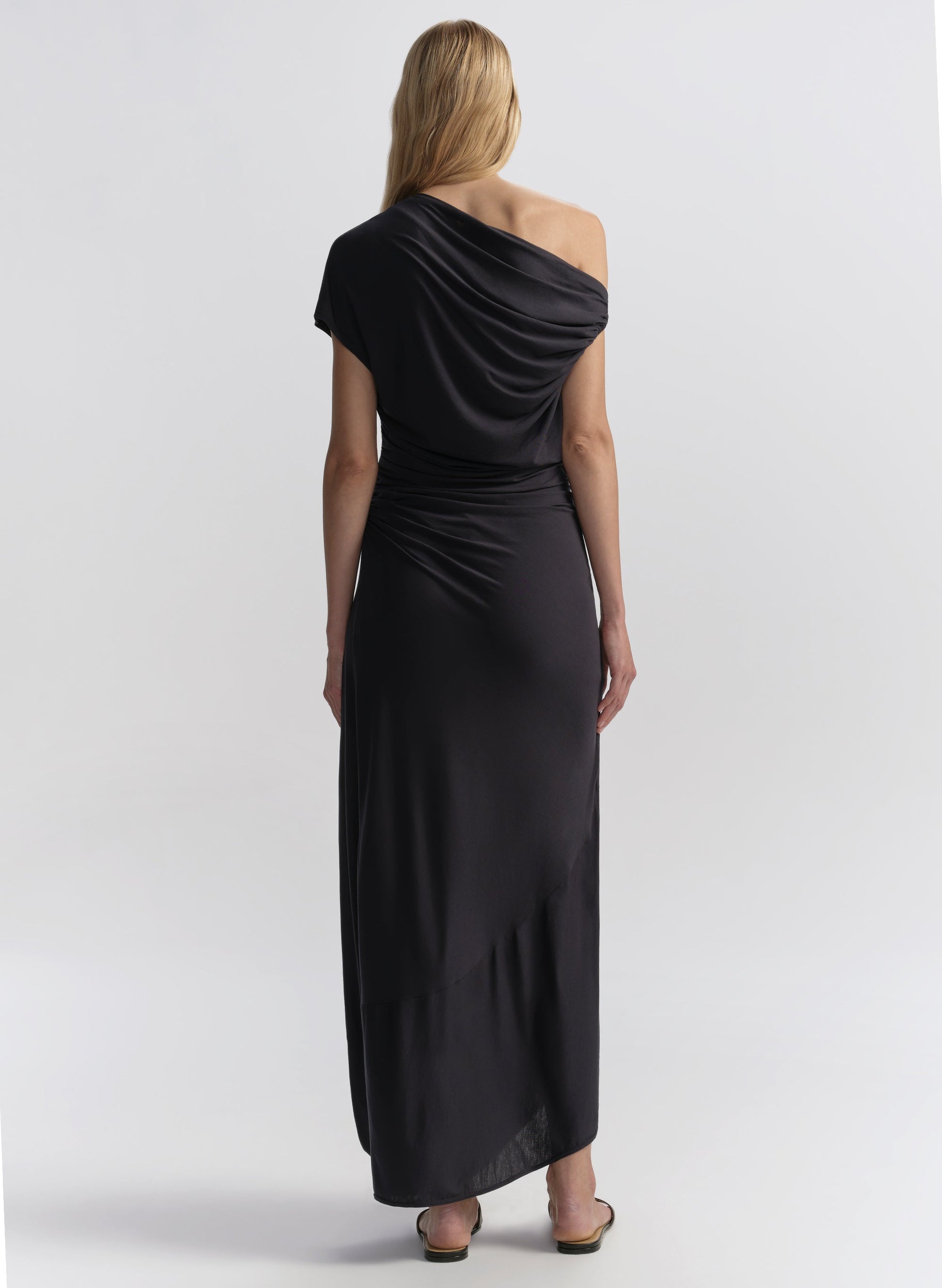 A.L.C Halle One Shoulder Jersey Midi Dress at Romi Boutique