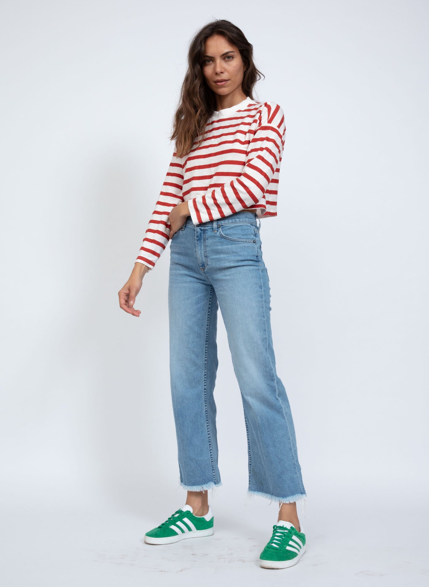 CROP WIDE LEG IN KEEL OVER