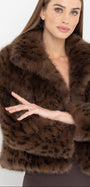 Generation Love LEXY LEOPARD FAUX FUR JACKET at Romi Boutique