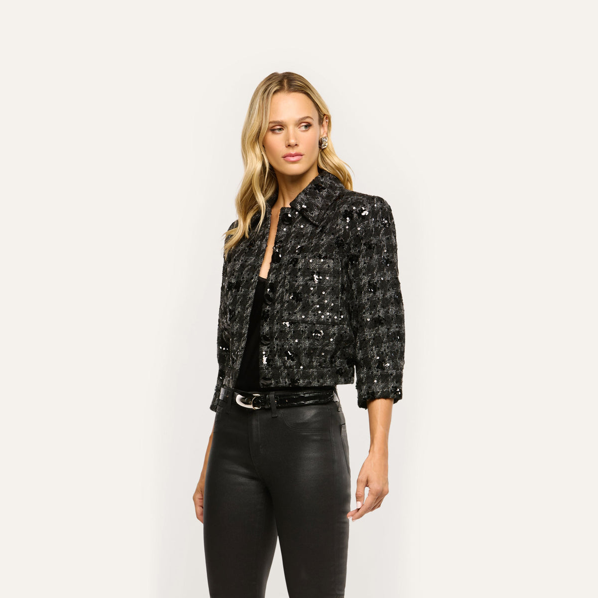 Jia Sequined Tweed Jacket