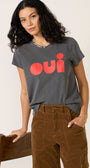 Clare V OUI CLASSIC TEE at Romi Boutique
