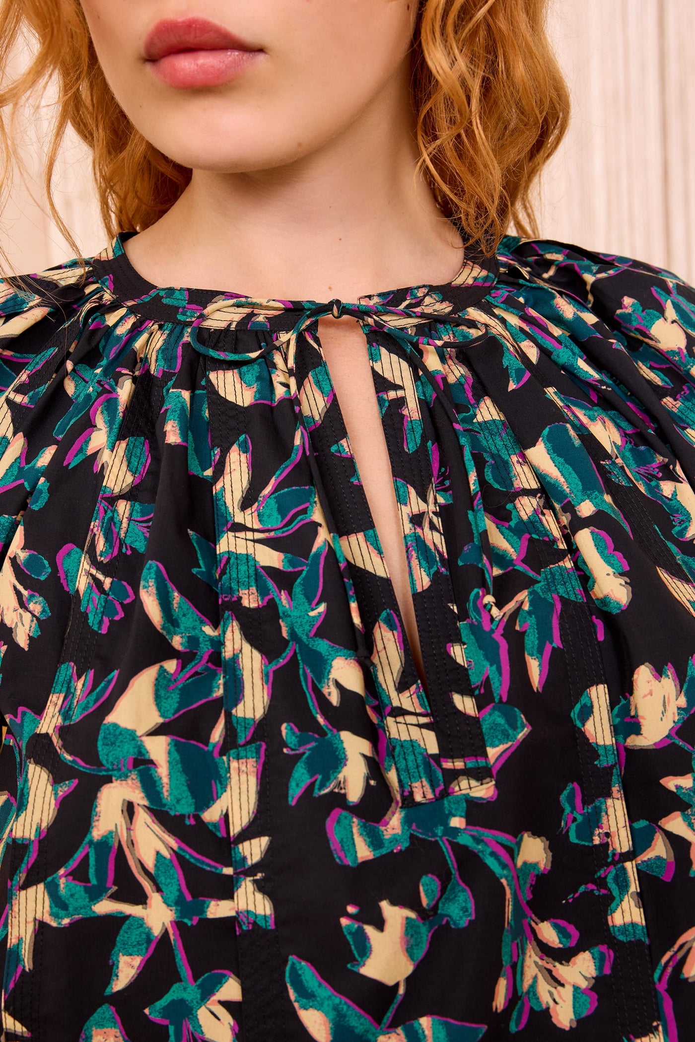 LOLI SHORT SLEEVE BLOUSE IN KALEIDOSCOPE - Romi Boutique