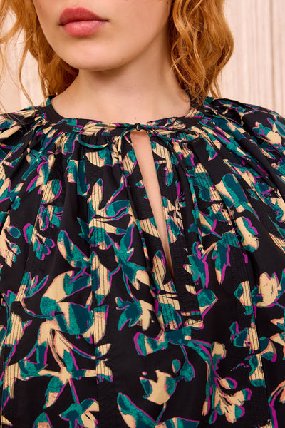 LOLI SHORT SLEEVE BLOUSE IN KALEIDOSCOPE - Romi Boutique