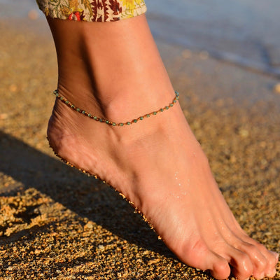 ANKLET IN BLUE TOURMALINE