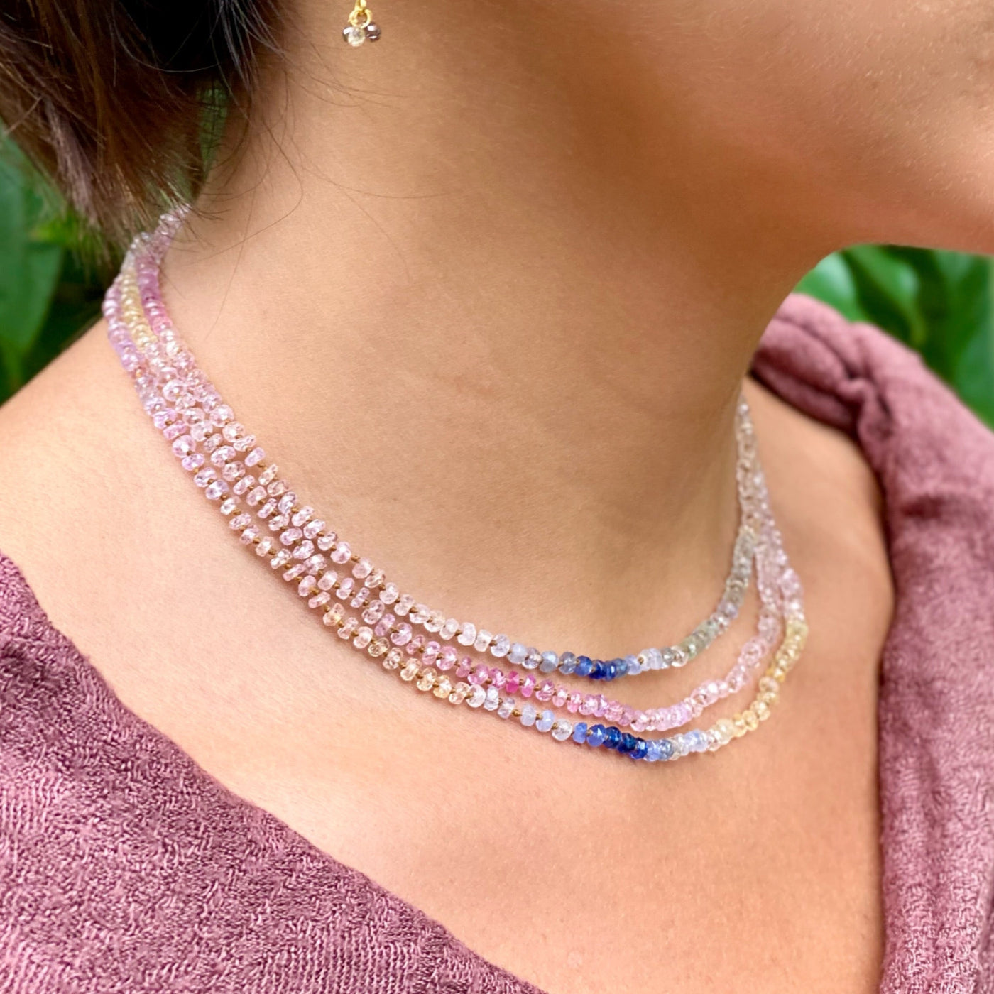 LONG LEI IN PASTEL SAPPHIRE