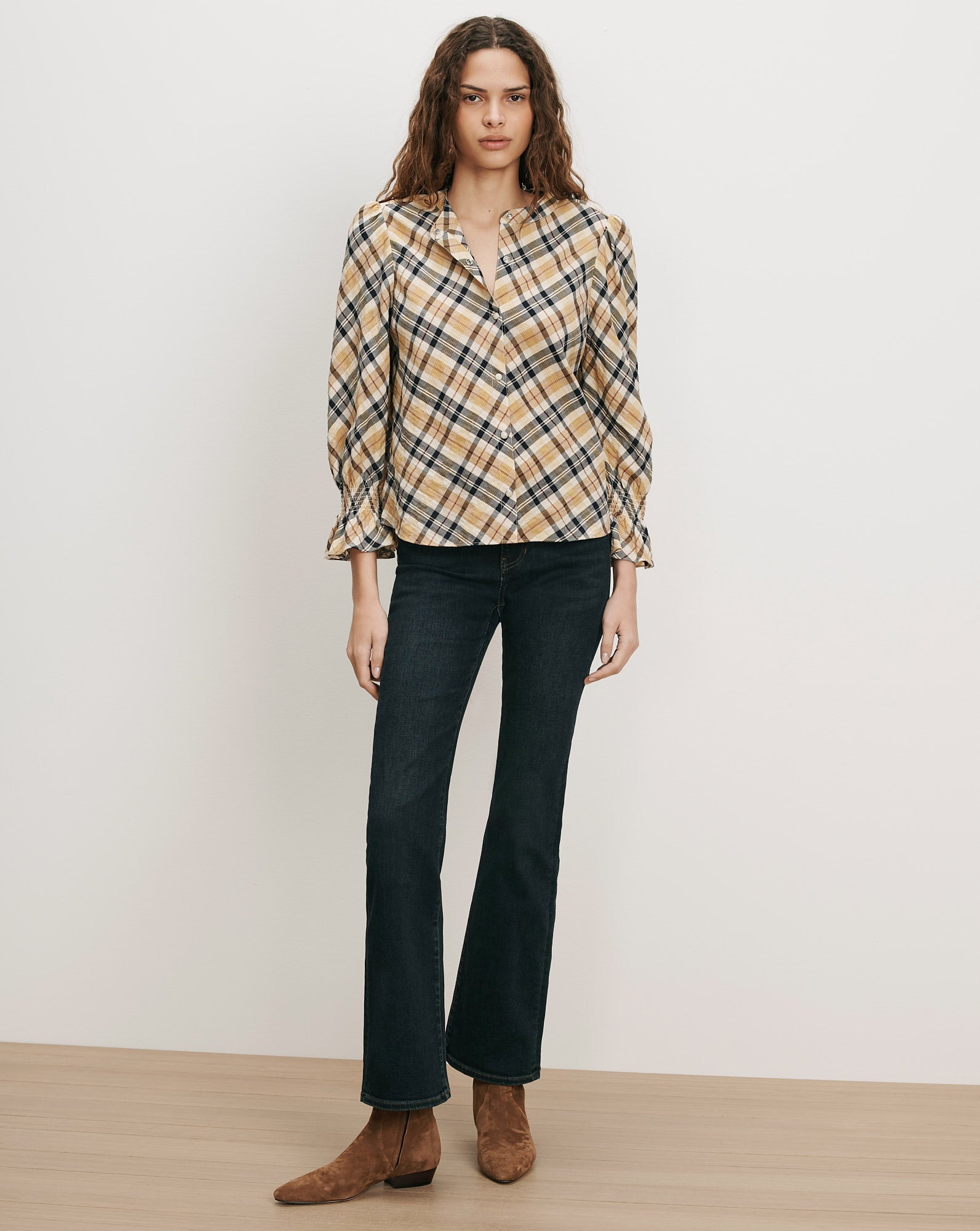 Ashlynn Plaid Blouse