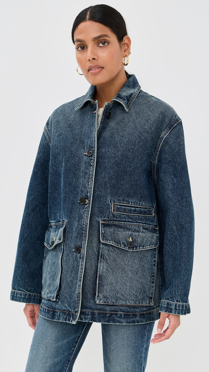 TEMPERANCE DENIM PARKA IN SIMON WASH