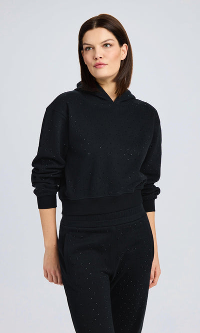 RENAE CRYSTAL HOODIE IN BLACK