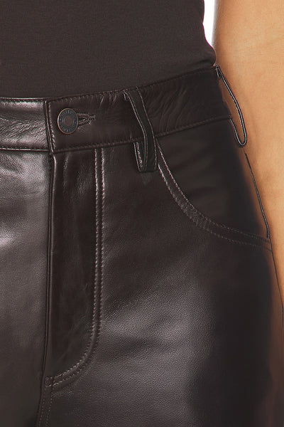 JOAN LEATHER PANT IN ESPRESSO