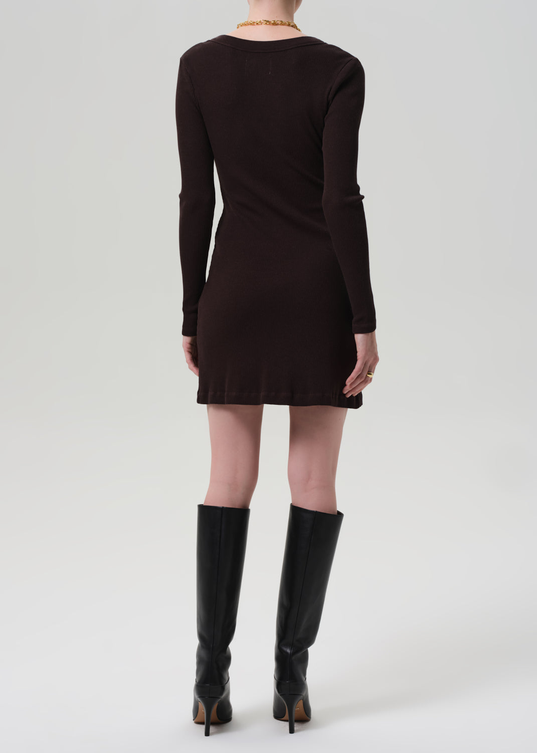 NALI MINI DRESS IN CHOCOLATE
