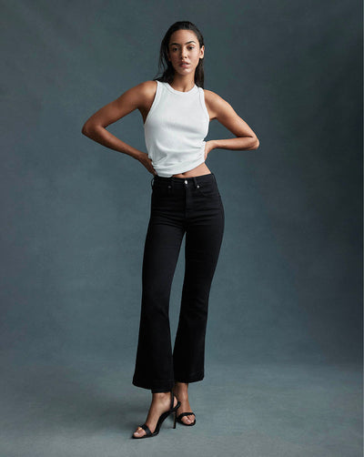 CARSON HIGH RISE ANKLE FLARE IN ONYX