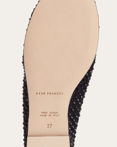 BALLA CRYSTALS FLAT IN BLACK