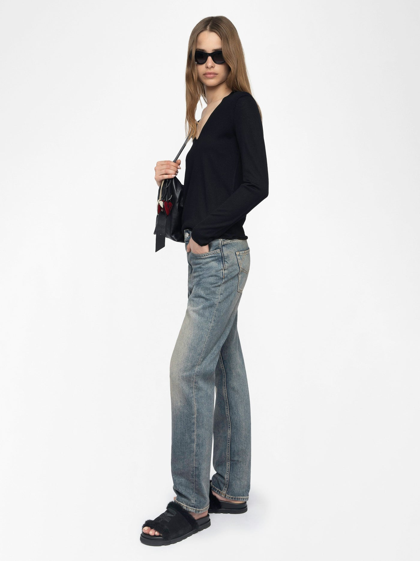 NOSFA MERINO WOOL SWEATER IN BLACK