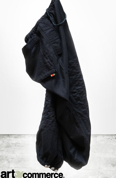 FLAP/SNAP CASHMERE WOOL PANT LOROPIANA IN SAILORS SURPLUS NAVY