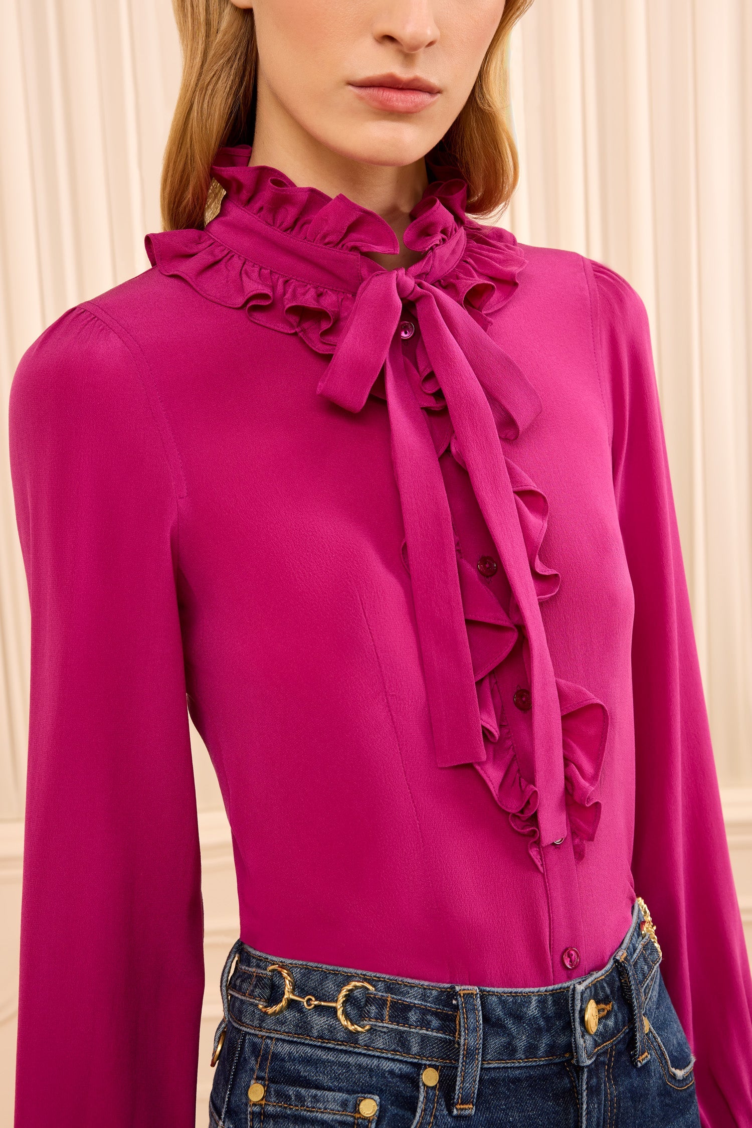 Catroux Long Sleeve Silk Blouse