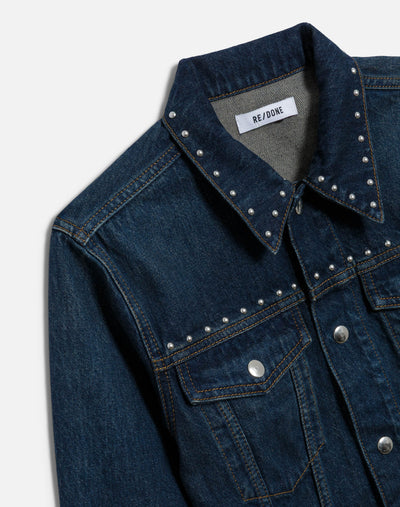 BABY TRUCKER JACKET IN BARELY WORN STUD - Romi Boutique