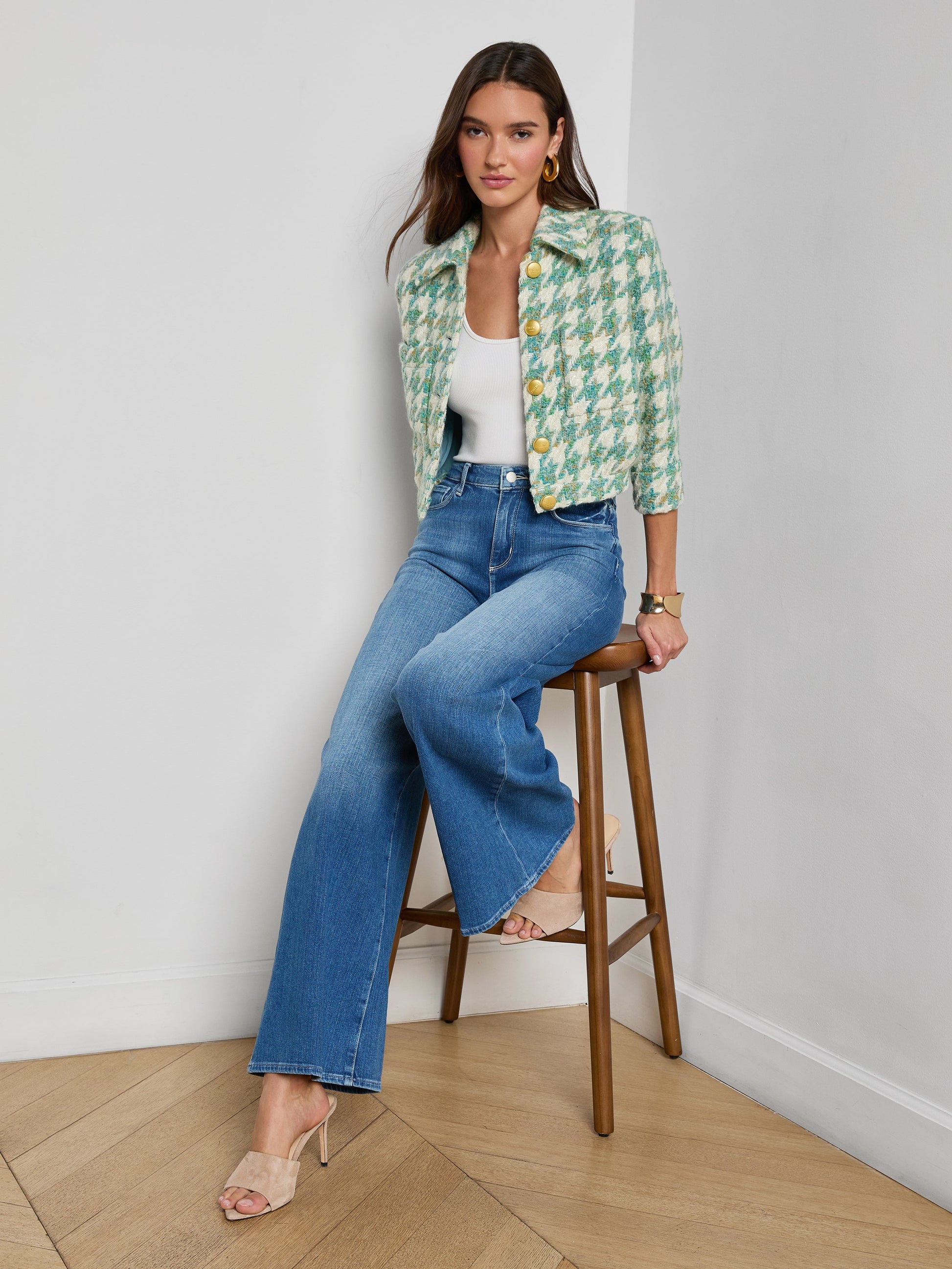 L'Agence JIA TWEED JACKET at Romi Boutique
