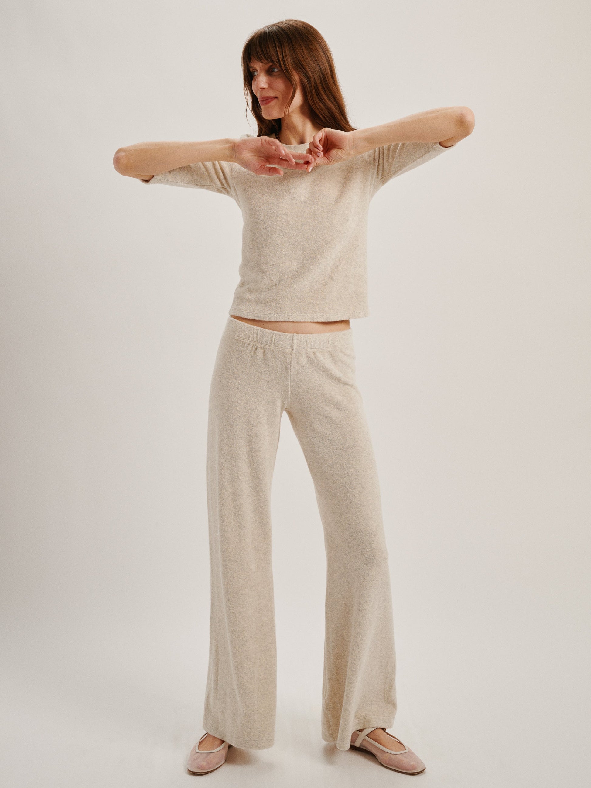 Suzie Kondi LITO LOW RISE FLARE PANTS at Romi Boutique