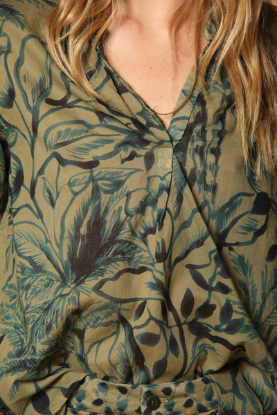 ADELE SHIRT IN FLORAL PRINT GREEN