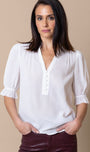 Go Silk Go Evermore Blouse at Romi Boutique