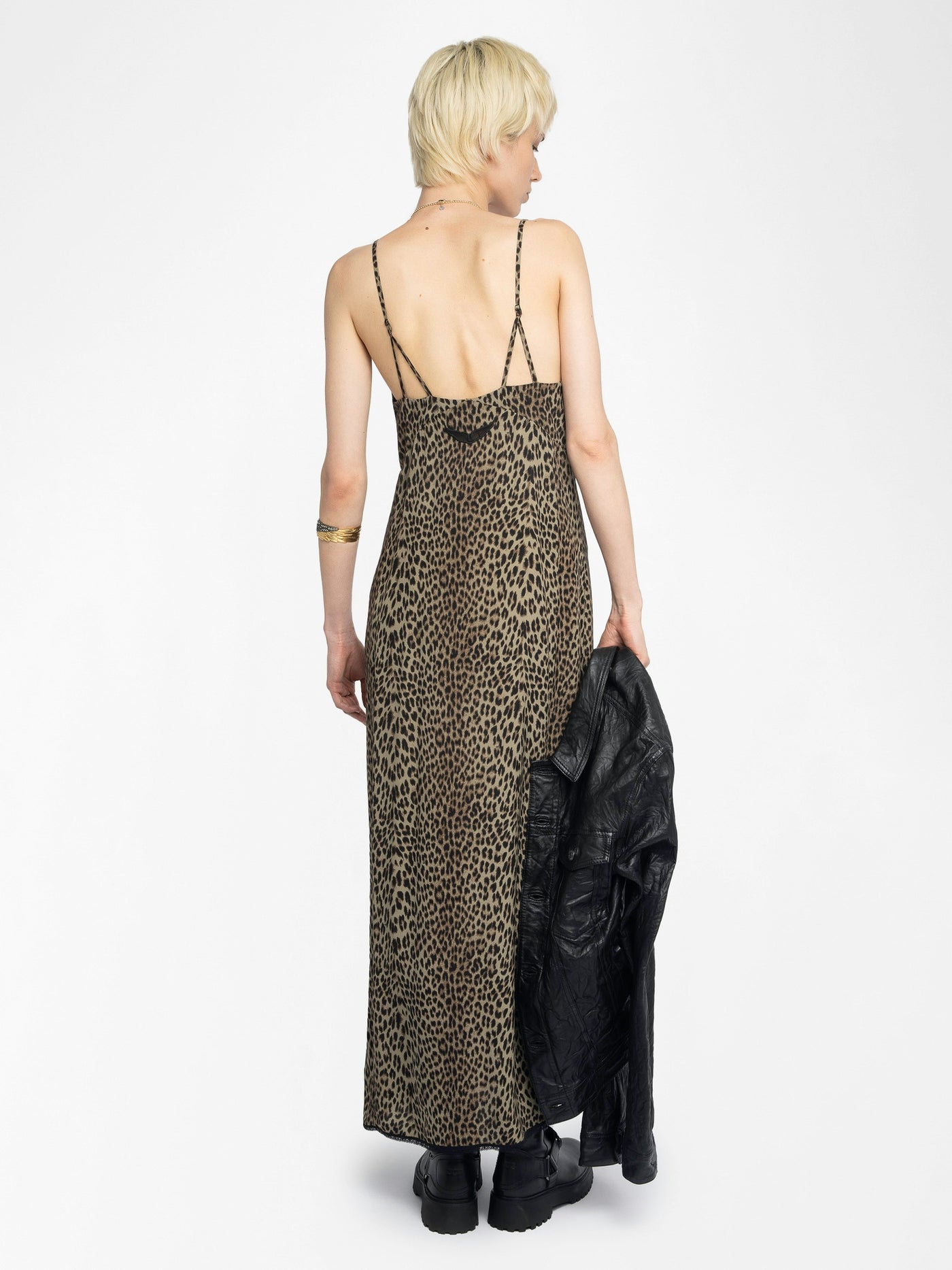 RAMELIL DRESS IN LEAVES