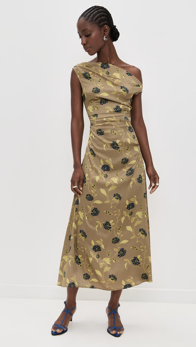 PHARE SILK DRESS IN VINTAGE FLORAL