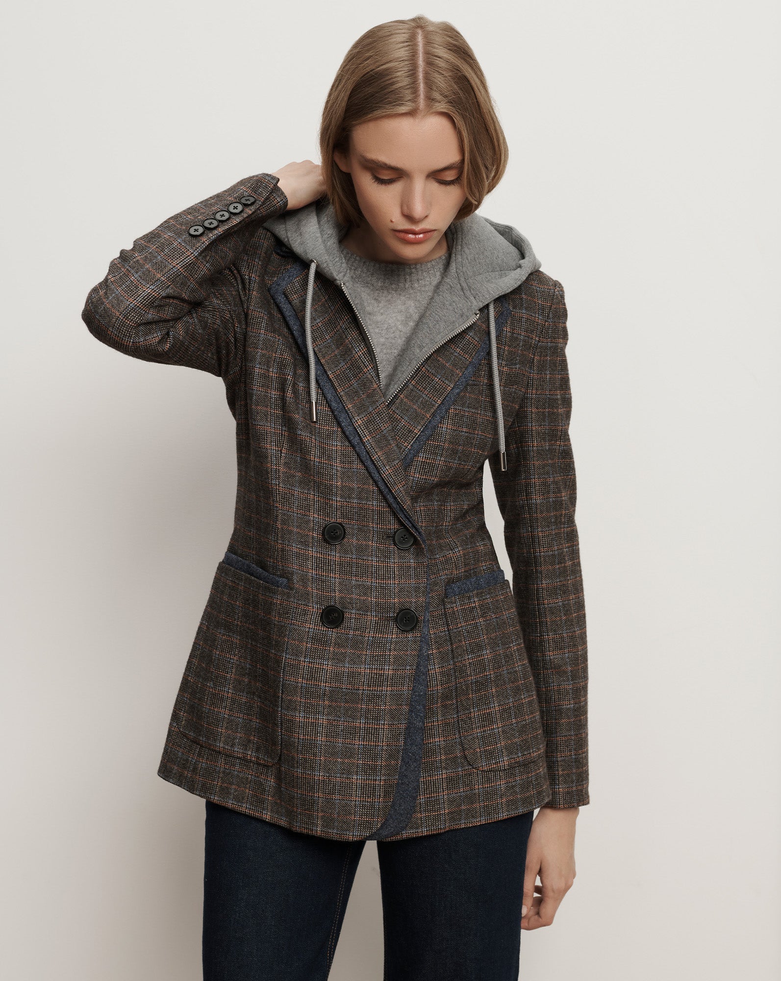 HEDI PLAID DICKEY JACKET