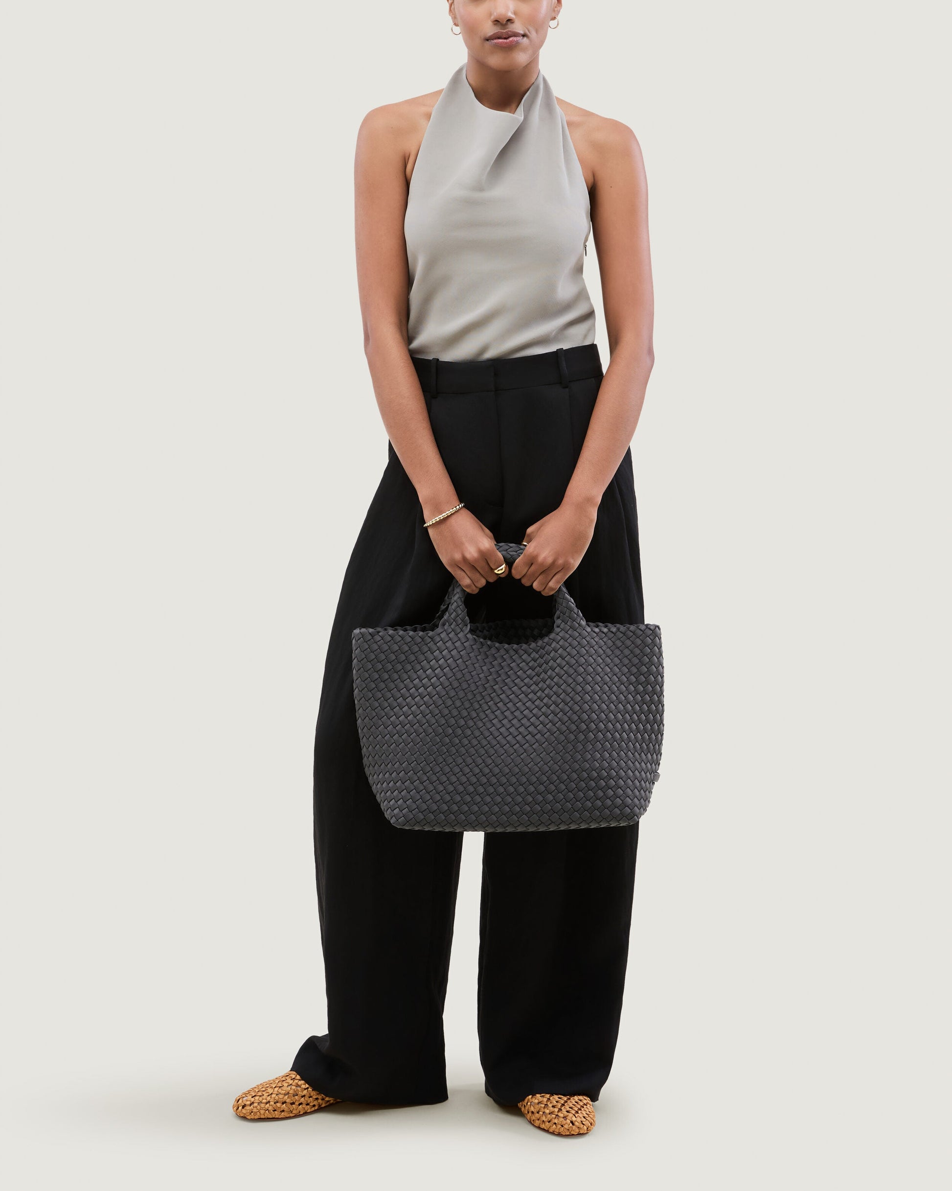 Naghedi ST. BARTHS MEDIUM TOTE IN ASH at Romi Boutique