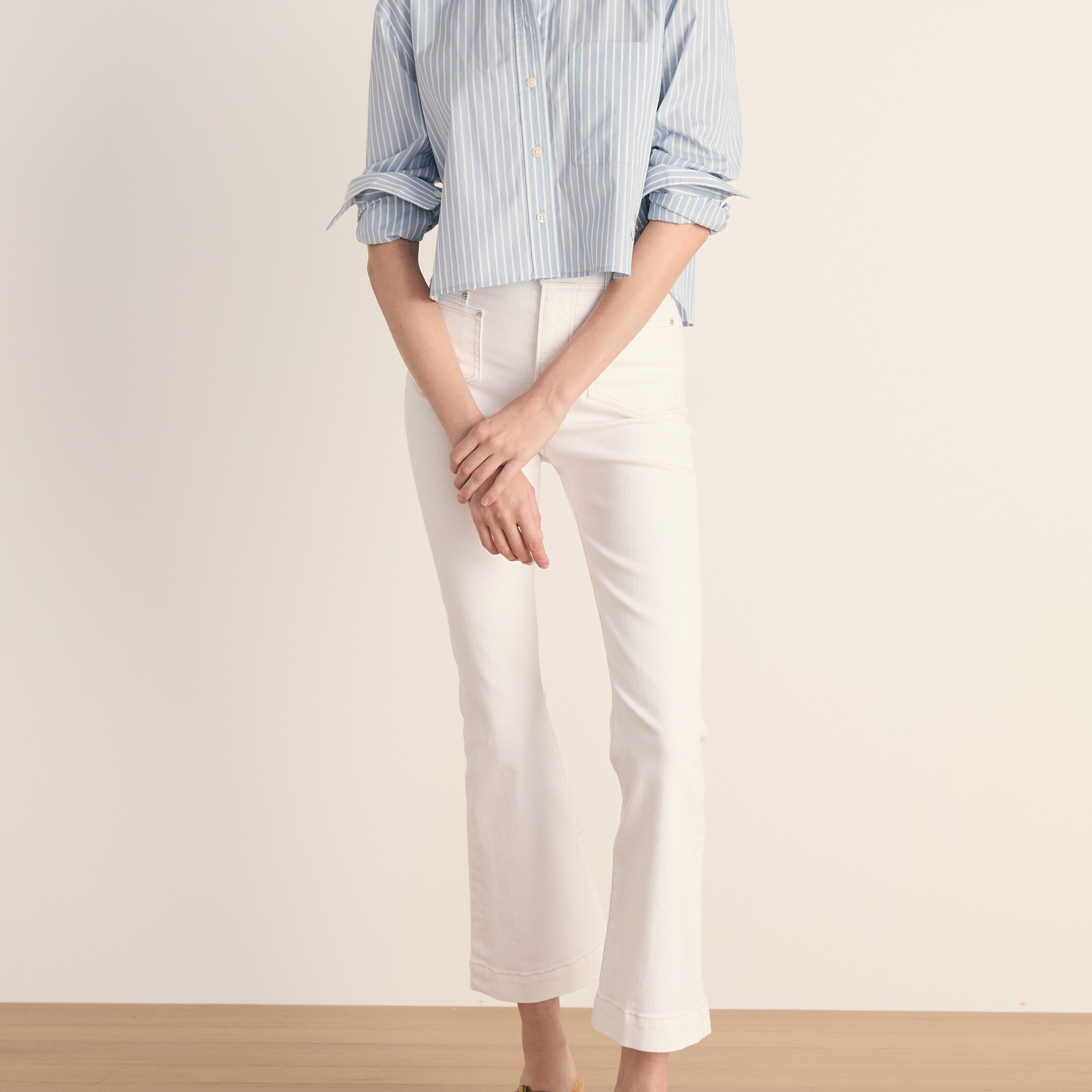 Veronica Beard Carson High Rise Ankle Flare at Romi Boutique