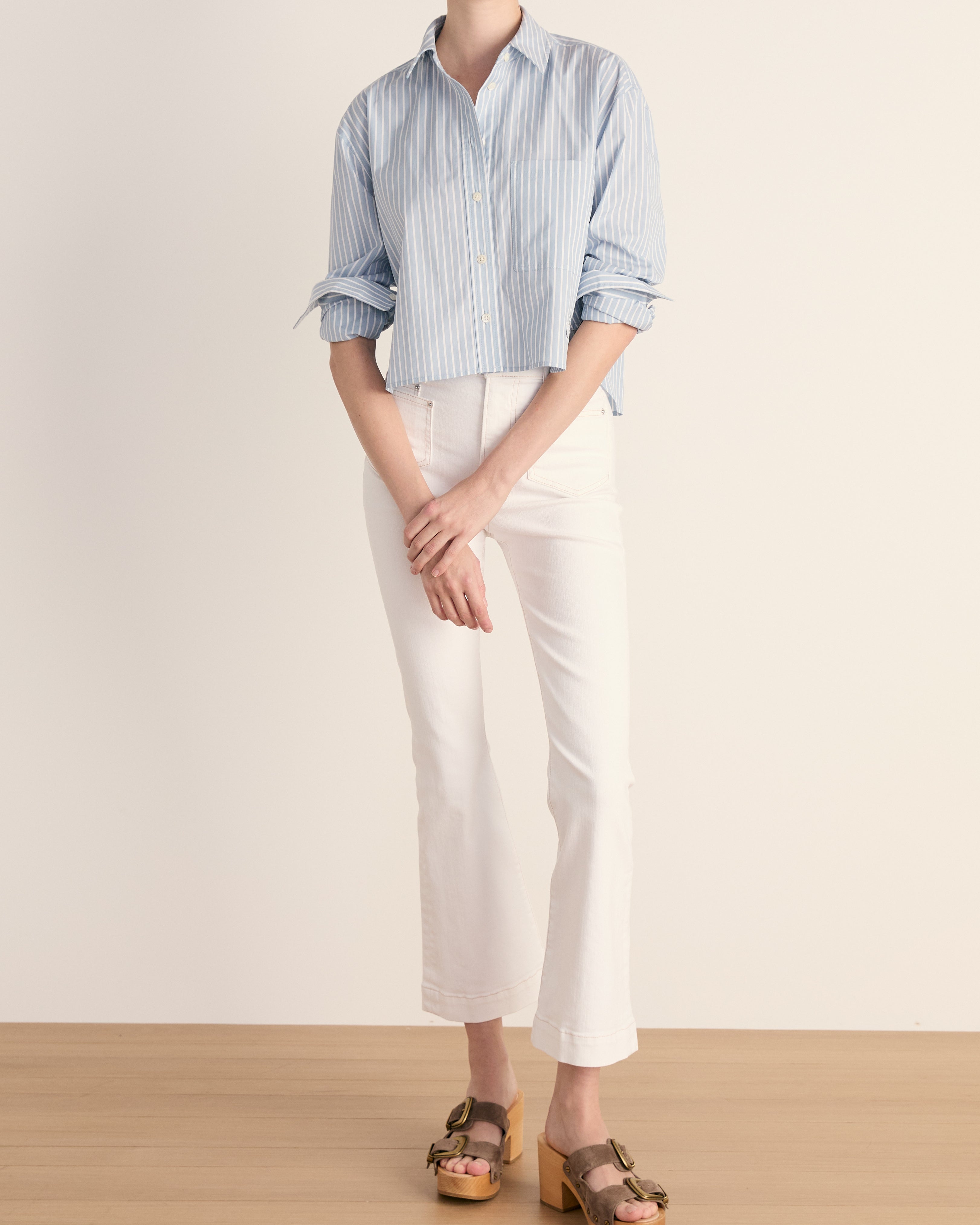 Veronica Beard Carson High Rise Ankle Flare at Romi Boutique
