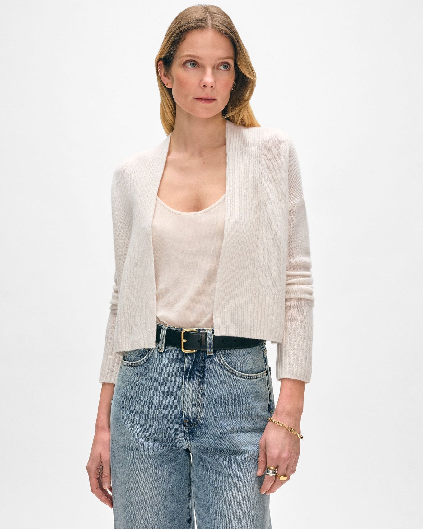 Cashmere Featherweight Open Cardigan