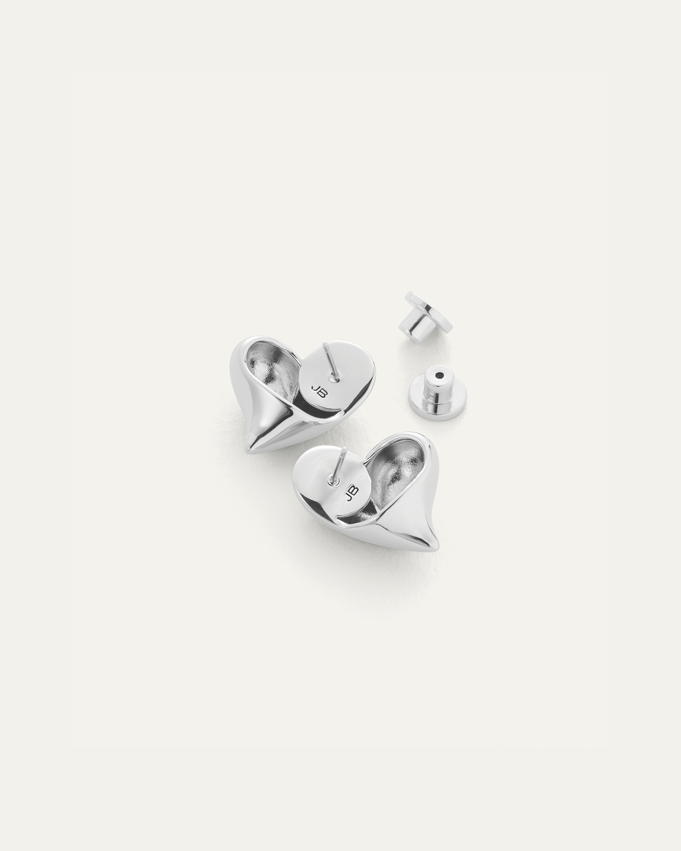 Art Heart Symmetrical Button Earrings