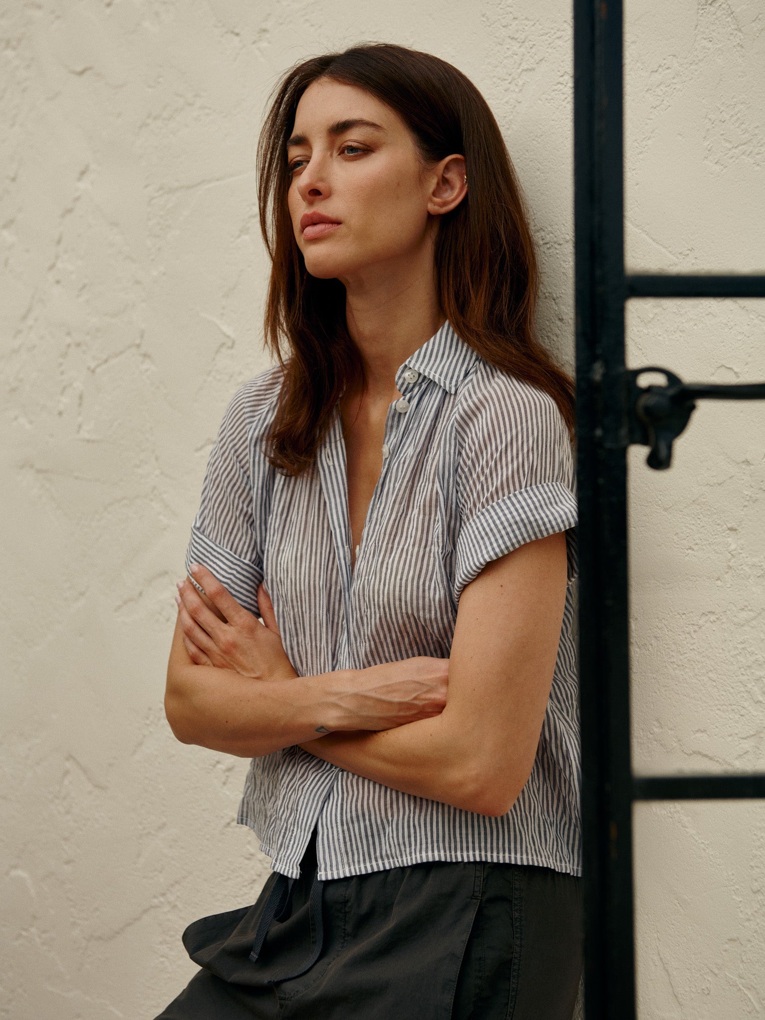 Halle Shirt In Marin Stripe