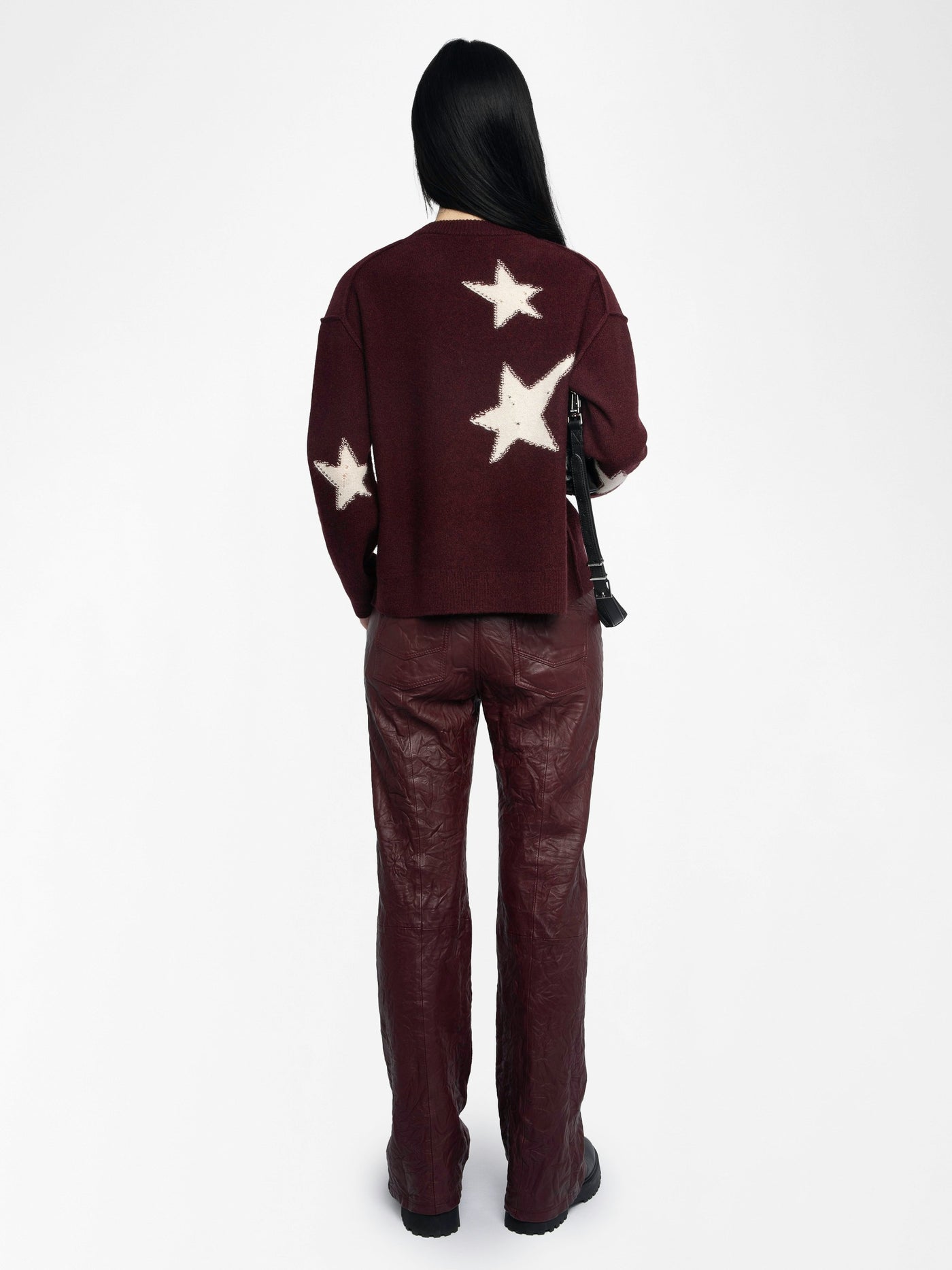 MARKUZ CASHMERE SWEATER IN BURGUNDY