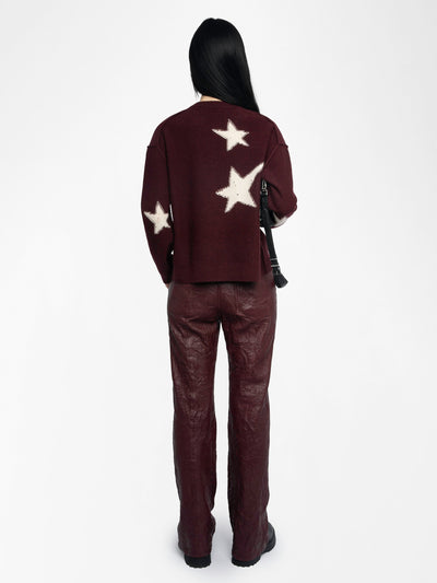 MARKUZ CASHMERE SWEATER IN BURGUNDY
