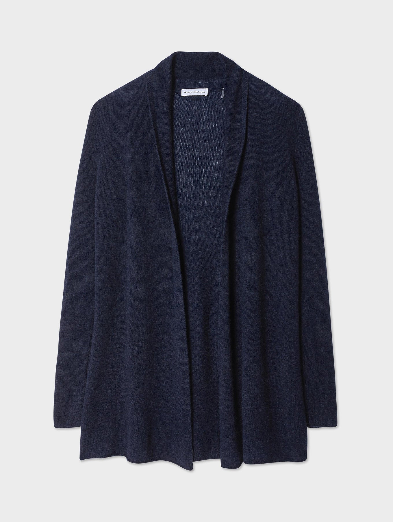 CASHMERE TRAPEZE CARDIGAN IN DEEP NAVY