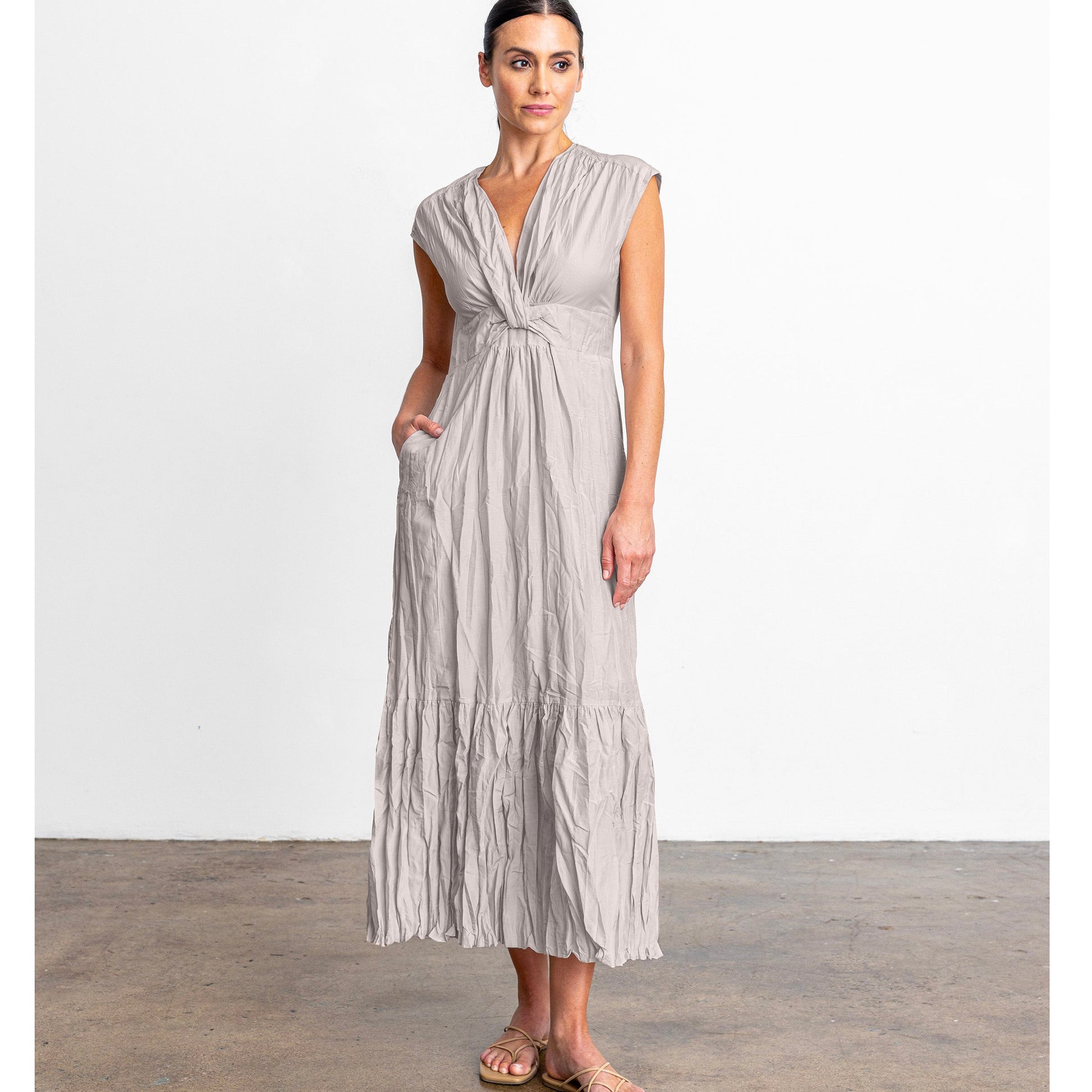Go Crinkle Cut Twist Dress