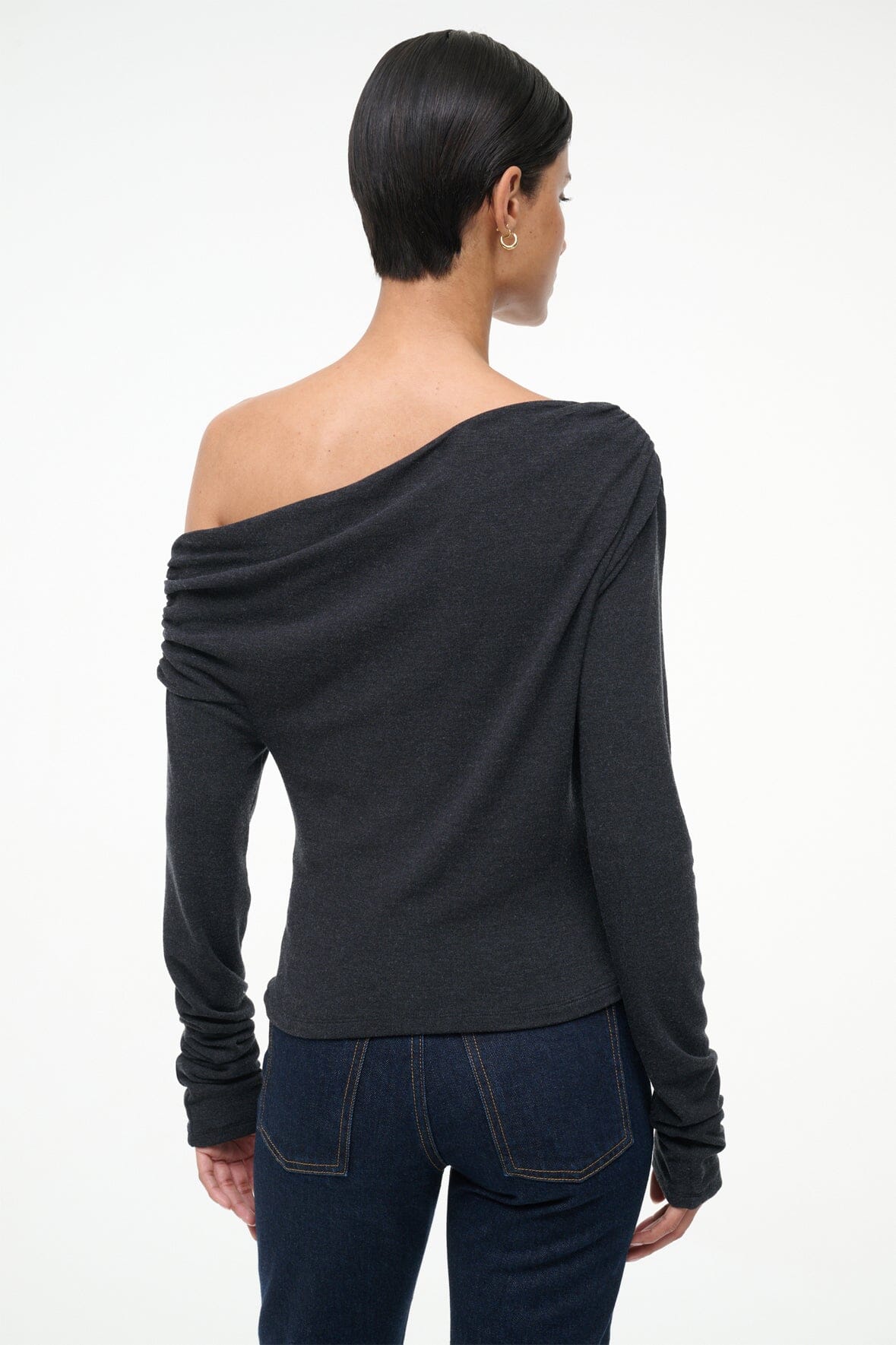 PHILOMENA TOP IN CHARCOAL