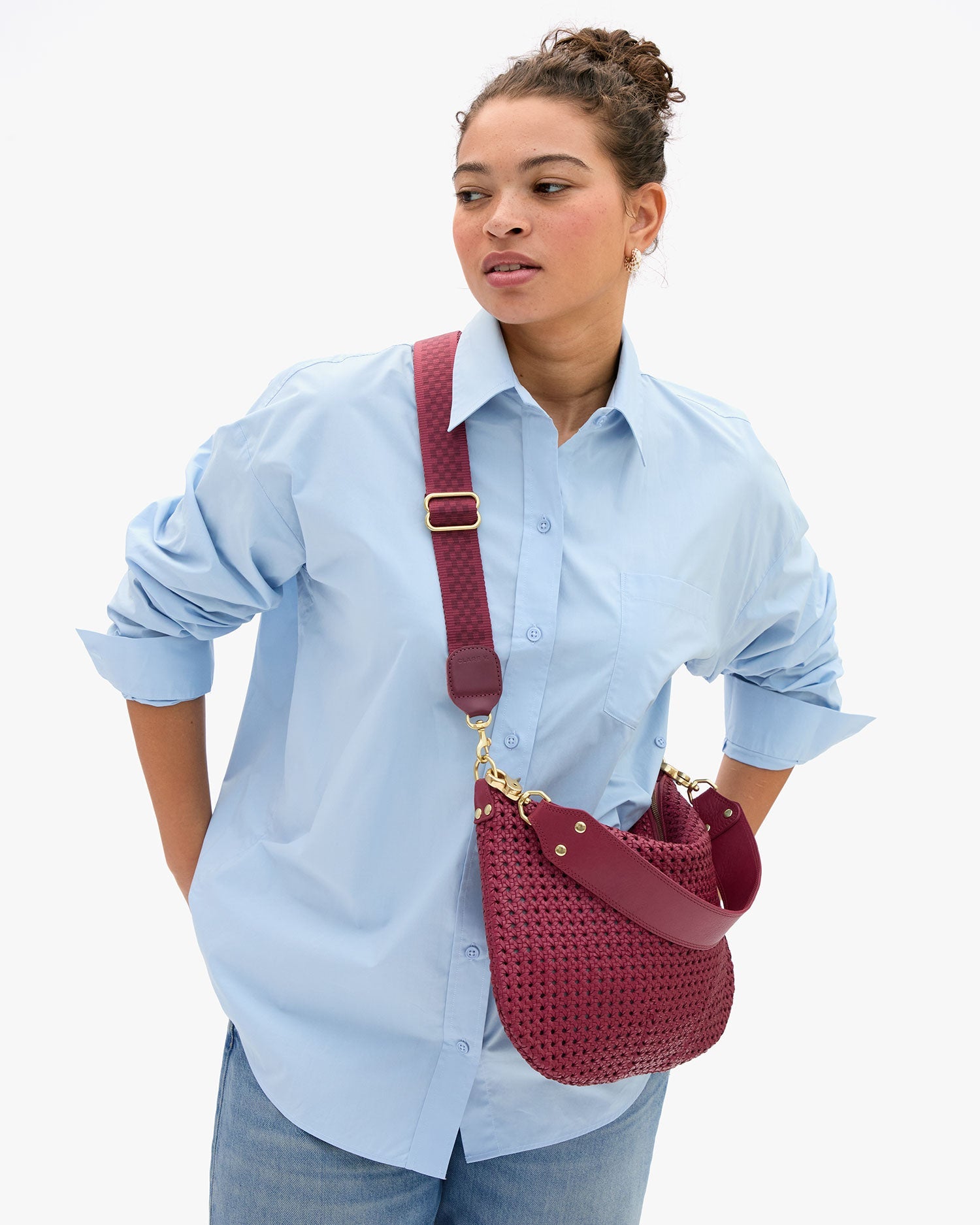 Clare V ADJUSTABLE CROSSBODY STRAP at Romi Boutique