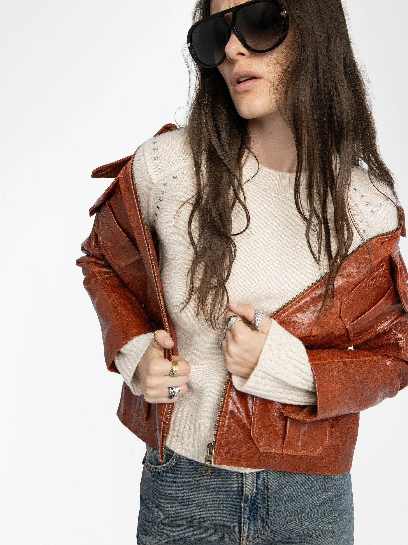 NALTY SWEATER STUDS IN ECRU