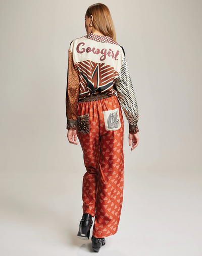 BAILEY STRAIGHT LEG PRINTED PANT IN RODEO - Romi Boutique