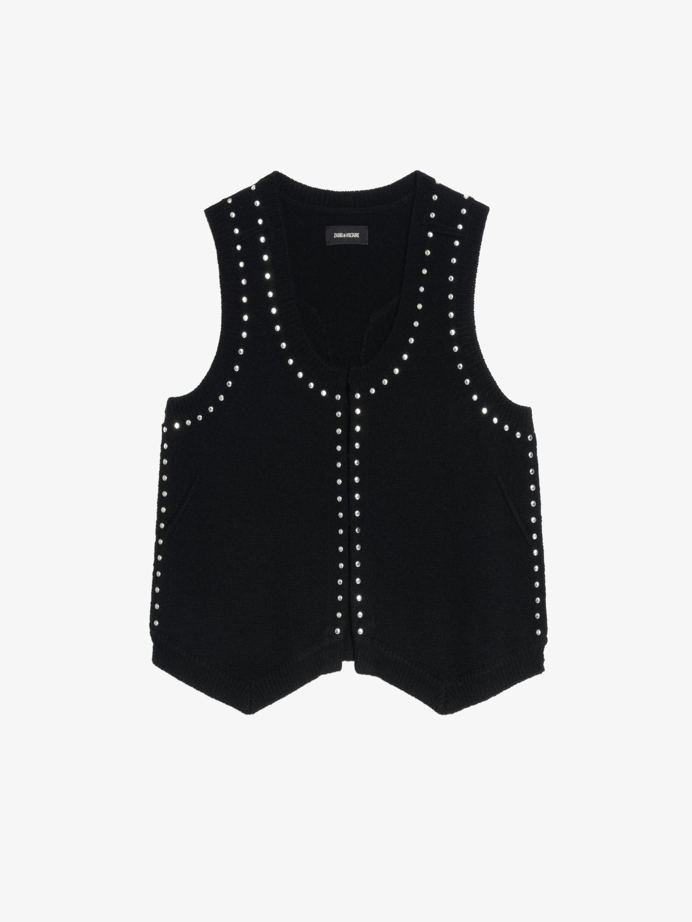 DUBLIN WESTERN SWEATER VEST STUDS IN BLACK