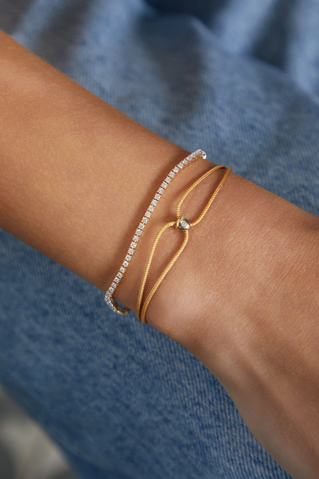 Diamond Dot Cord Bracelet