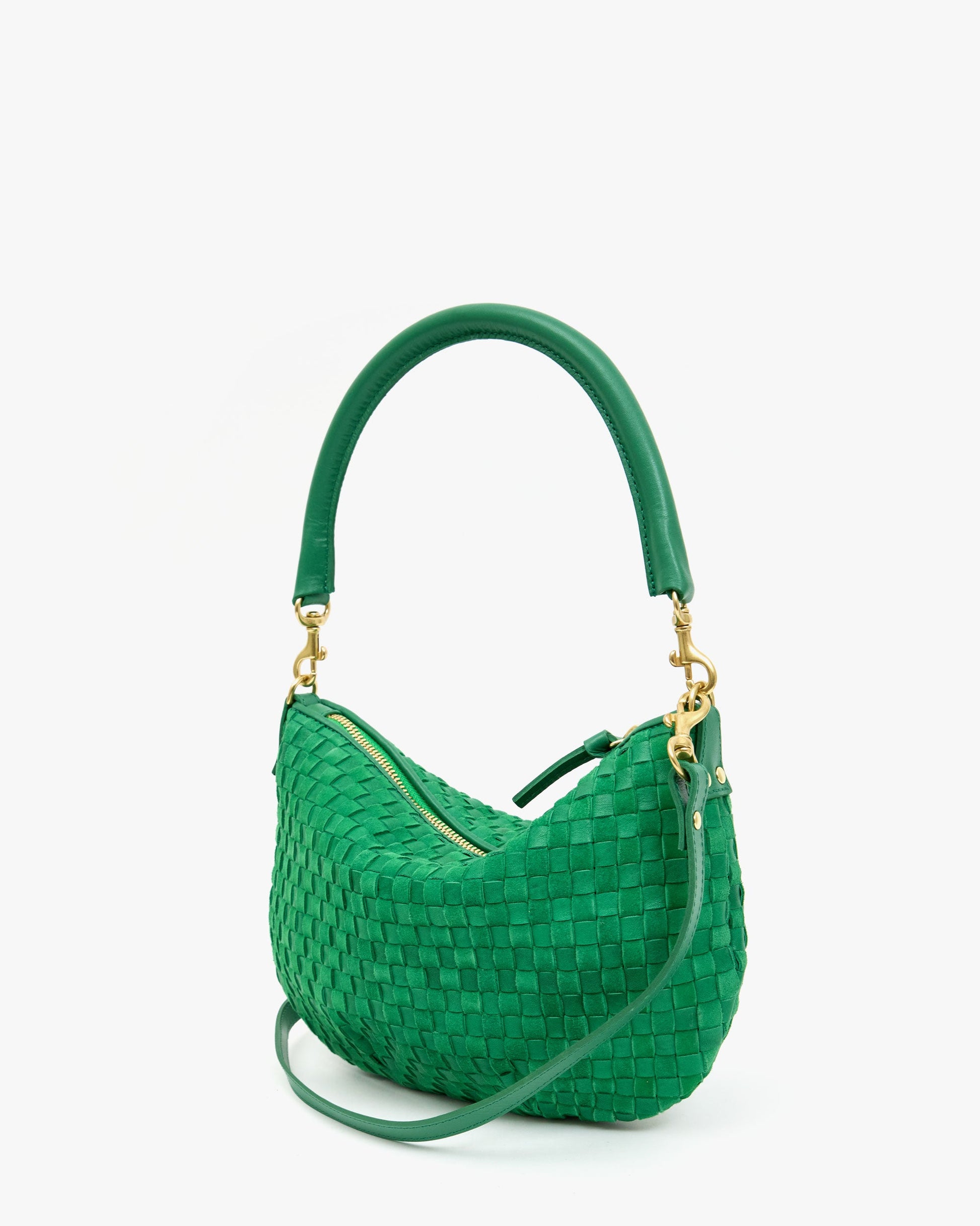 Clare V Petit Moyen Messenger Leather/Suede at Romi Boutique