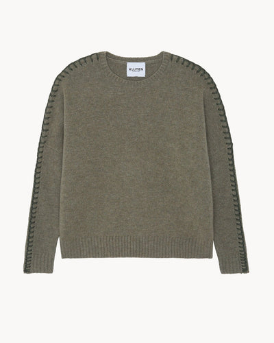 AMEA SWEATER IN MARL KHAKI