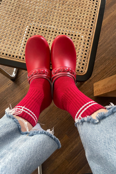 BOYFRIEND SOCKS IN RED - Romi Boutique