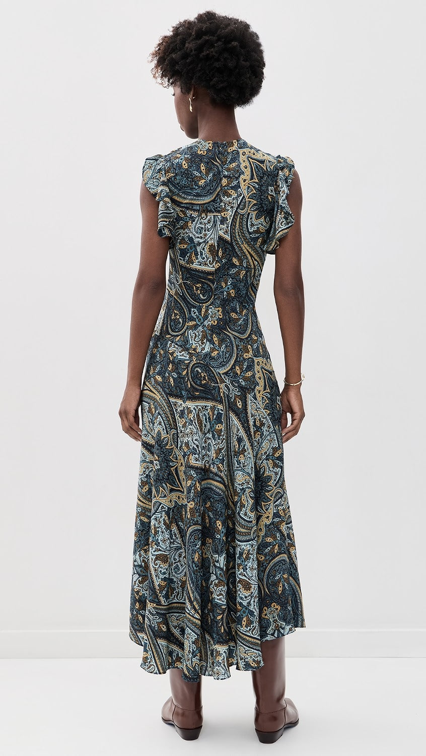 Ameline Sleeveless Silk Dress
