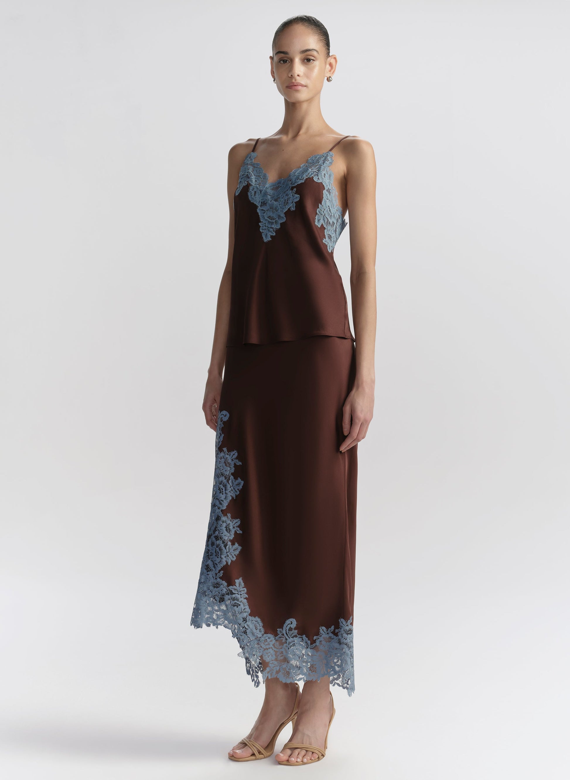 A.L.C Hana Satin and Lace Camisole Top at Romi Boutique