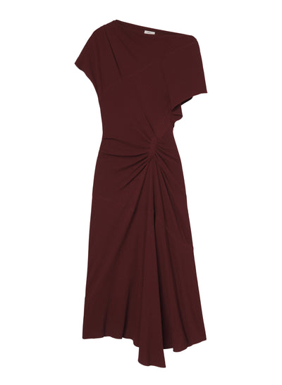 DENA CREPE MIDI DRESS IN BLACK CHERRY