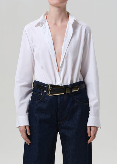 AVNI SLIM SHIRT IN WHITE - Romi Boutique